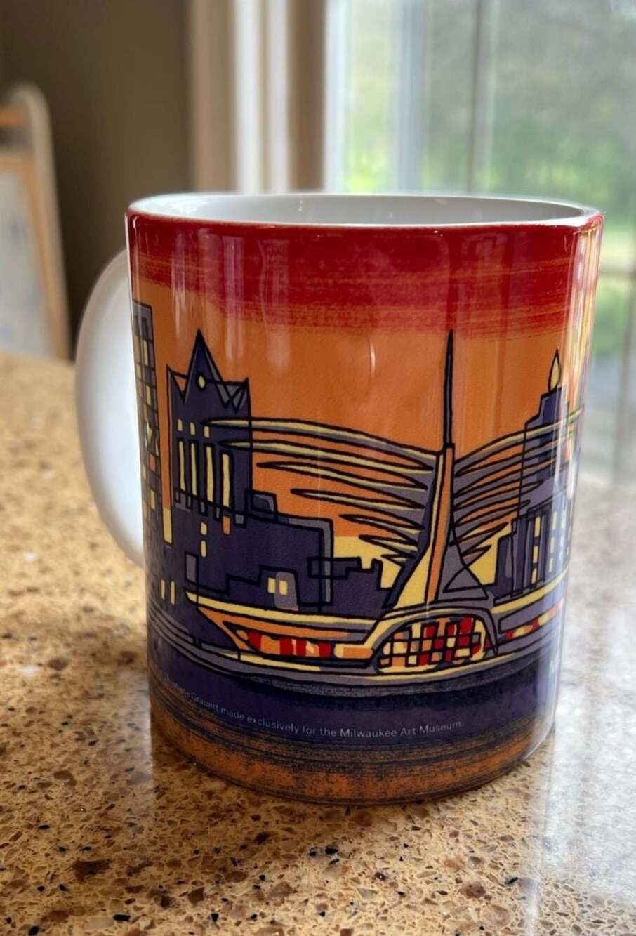 Milwaukee Art Museum Skyline Ceramic Coffee Mug by Christine Grauert - Picture 2 of 4